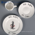 Animal design bonito dinnerware porcelana jantar pratos e copos